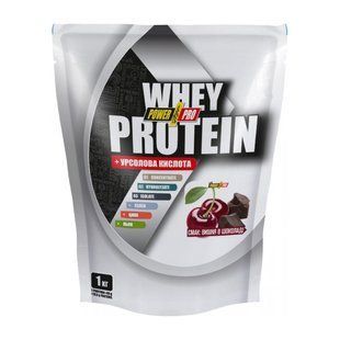 Power Pro, Whey Protein +урсоловая кислота, 1 kg, вишня в шоколаді