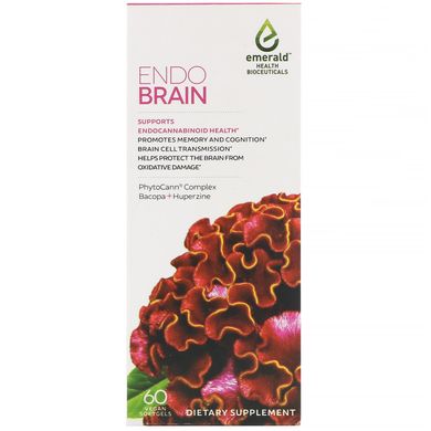 Покращення роботи мозку, EndoBrain, Emerald Health Bioceuticals, Inc, 60 капсул