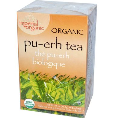 Органічний чай Пуер Uncle Lee's Tea (Organic Pu-erh Tea) 18 чайних пакетиків 324 г