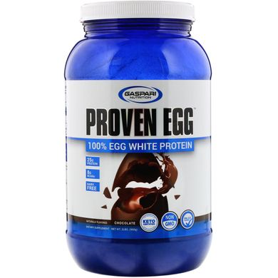 Перевірений 100% білок яєчного білка, шоколад, Gaspari Nutrition, 900 г