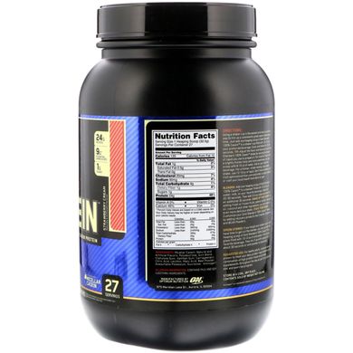 Казеїновий протеїн зі смаком полуничного крему Optimum Nutrition (Casein) 909 г