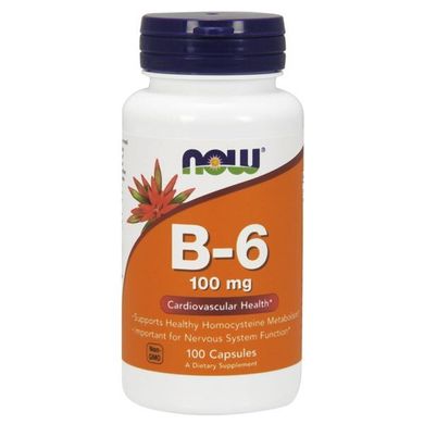 Вітамін В6 Now Foods (Vitamin B6) 100 мг 100 капсул