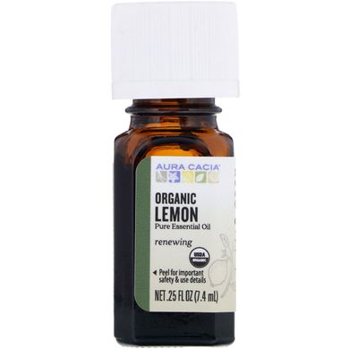 Лимонне масло органік Aura Cacia (Lemon) 7.4 мл