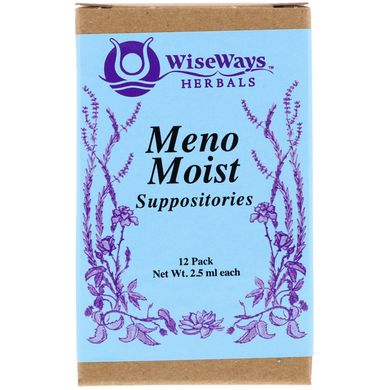 Свічки Meno Moist, WiseWays Herbals, LLC, 12 штук, 4,5 унції (2,5 мл) кожна