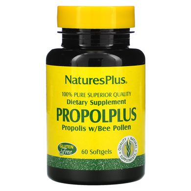 Прополіс Nature's Plus (Propoplus Propolis w / Bee Pollen) 180 мг / 20 мг 60 капсул