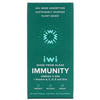 iWi, Immunity, Омега-3 EPA + витамины A, C, D, E и цинк, 60 мягких таблеток купить в Киеве и Украине