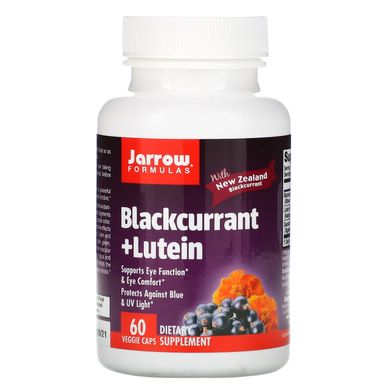 Чорна смородина + лютеїн Jarrow Formulas (Blackcurrant + Lutein) 200 мг / 10 мг 60 капсул