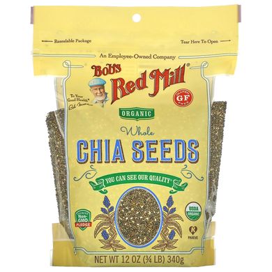 Органічні цільні насіння Чіа Bob's Red Mill (Organic Whole Chia Seeds) 340 г
