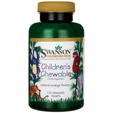 Дитячий жувальний мультивітамін, Children's Chewable Multivitamin, Swanson, 120 жувальних