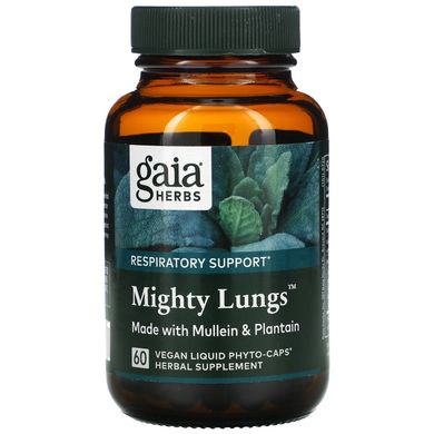 Gaia Herbs, Mighty Lungs, 60 веганских жидких фито-капсул купить в Киеве и Украине