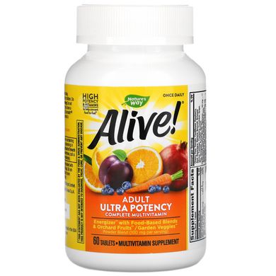 Мультивитамины Alive! прием один раз в день Nature's Way (Alive!) 60 таблеток купить в Киеве и Украине