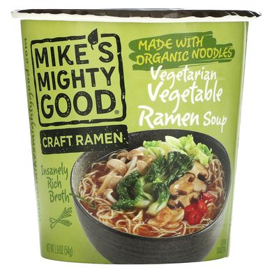 Вегетаріанський овочевий суп рамен Mike's Mighty (Good Craft Ramen Vegetarian Vegetable Ramen Soup) 54 г