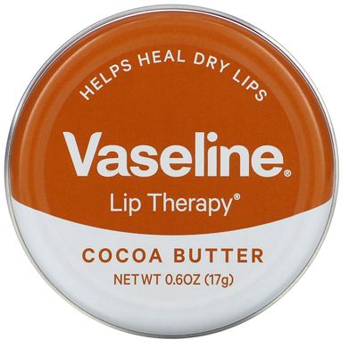 Масло какао, Lip Therapy, Cocoa Butter, Vaseline, 17 г