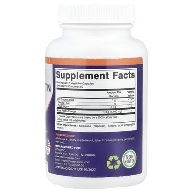 Vitamatic, Apple Pectin, 120 Veggie Capsules (700 mg per Capsule)