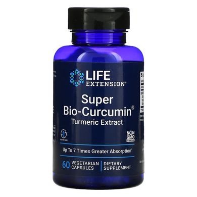 Супер біо-куркумін, Super Bio-Curcumin, Life Extension, 400 мг, 60 вегетаріанських капсул