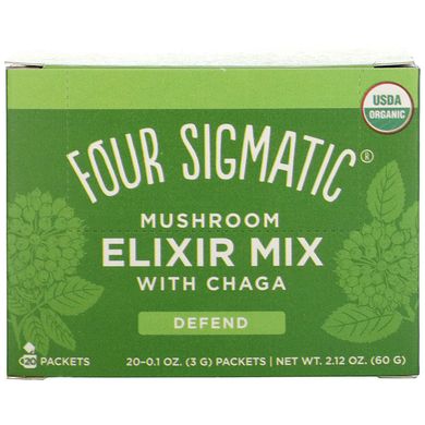 Напій з грибів чага з травами, Four Sigmatic, 20 пакетиків, 0,1 унції (3 г) кожен