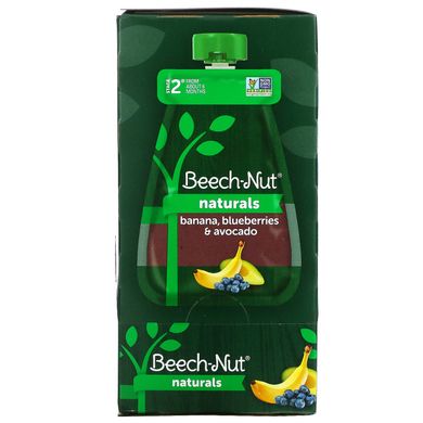 Beech-Nut, Naturals, Stage 2, банан, черника и авокадо, 6 пакетиков по 3,5 унции (99 г) каждый купить в Киеве и Украине
