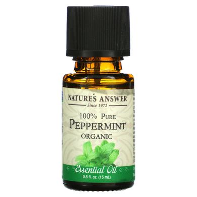 Органічне ефірне масло перцевої м'яти Nature's Answer (100% pure Peppermint organic) 15 мл