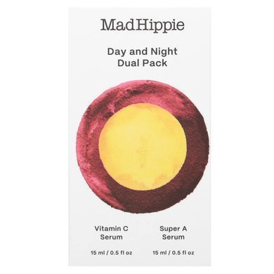 Mad Hippie, Day & Night Dual Pack, Vitamin C & Super A Serum, 2 Bottles, 0.5 fl oz (15 ml) Each купить в Киеве и Украине