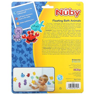 Плаваючі тварини для ванн для дітей від 3 років Nuby (Floating Bath Animals 3+ Years) 16 шт