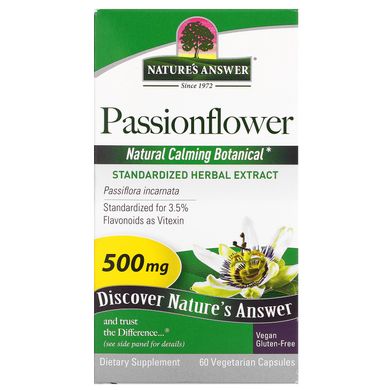 Страстоцвет Nature's Answer (Passion flower) 500 мг 60 капсул