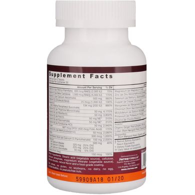 Вітаміни для жінок з лютеїном без заліза Jarrow Formulas (Multi 1-to-3) 100 таблеток