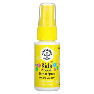 Спрей для горла з прополісом для дітей, Propolis Throat Spray for Kids, Beekeeper's Naturals, 30 мл