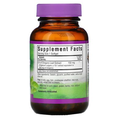 Екстракт з листя орегано Bluebonnet Nutrition (Oil of oregano) 150 мг 60 капсул