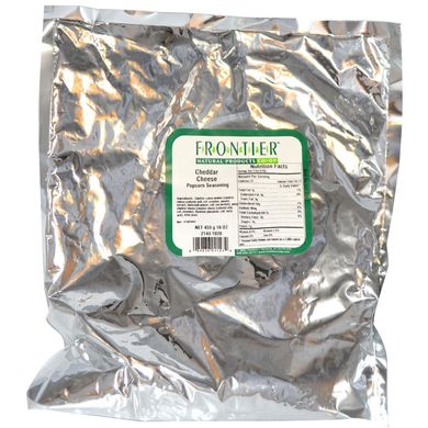 Приправа для попкорну з сиром чедер, Frontier Natural Products, 453 г