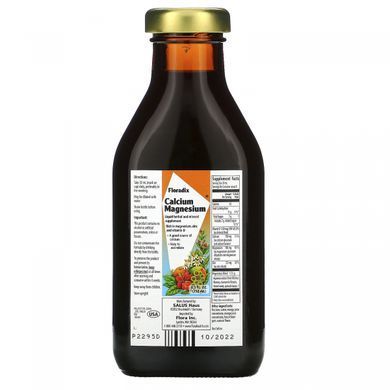 Salus-Haus, Floradix, calcium and magnesium with zinc and vitamin D, Flora, 8.5 fluid ounces (250 ml)