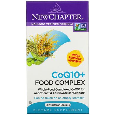 Коэнзим Q10 + питательный комплекс New Chapter (CoQ10+ Food Complex) 22 мг 60 капсул купить в Киеве и Украине
