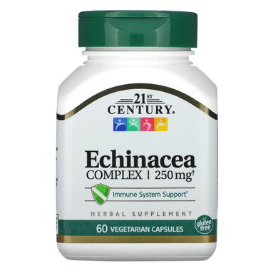 Екстракт ехінацеї, 21st Century, 60 вегетаріанських капсул