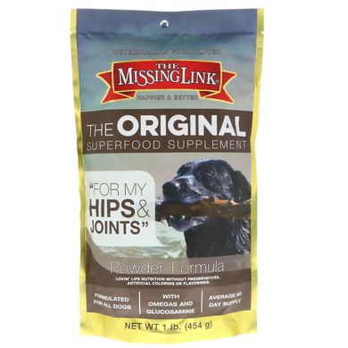 Добавка для стегон і суглобів собак The Missing Link (For Canine Hips Joints Powder Formula) 454 г