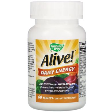 Мультивітаміни Nature's Way (Alive! Daily Energy) 60 таблеток