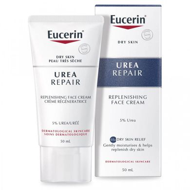 Крем для лица, UreaRepair Replenishing face cream 5% urea, Eucerin, 50 мл купить в Киеве и Украине