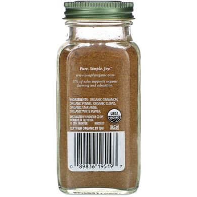 Порошок Five Spice, Simply Organic, 57 г