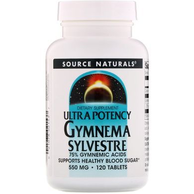 Джімнема Сільвестра Source Naturals (Ultra Potency Gymnema Sylvestre) 550 мг 120 таблеток