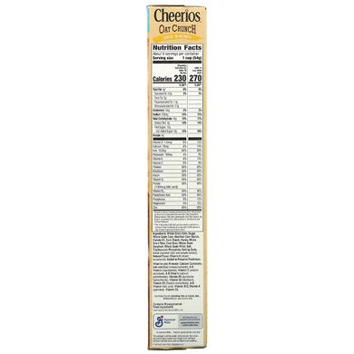 General Mills, Овсяные хлопья Cheerios, овсяный мёд, 18,2 унции (515 г) купить в Киеве и Украине