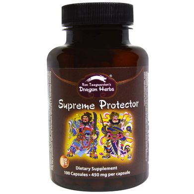 Верховний захисник, Supreme Protector, Dragon Herbs, 500 мг, 100 рослинних капсул