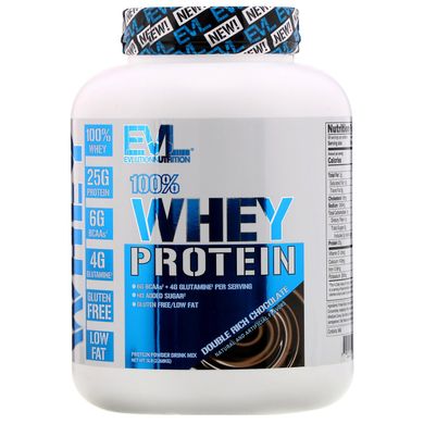 100% сироваткового протеїну, подвійний шоколад, EVLution Nutrition, 2,268 кг