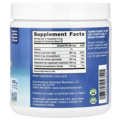Natural Vitality, CALM Plus Calcium, anti-stress drink mix, original (unflavored), 226 g (8 oz)