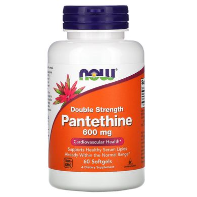 Пантетін Now Foods (Pantethine) 600 мг 60 капсул