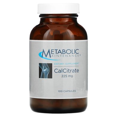 Підтримка метаболізму, CalCitrate, 225 мг, 100 капсул
