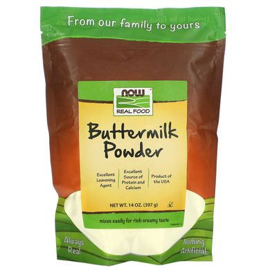 Розпушувач тіста Now Foods (Real Food Buttermilk Powder) 397 г