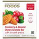 Жевательные батончики с клюквой и миндалем California Gold Nutrition (Foods Cranberry & Almond Chewy Granola Bars) 12 батончиков по 40 г фото