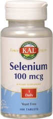 Селен без дрожжей KAL (Selenium) 100 мкг 100 таблеток купить в Киеве и Украине