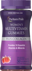 Жіночі жувальні мультивітаміни плюс Колаген, Women's Multivitamin Gummies Plus Collagen, Puritan's Pride, 50 жувальних таблеток