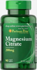 Магній цитрат Puritan's Pride (Magnesium Citrate) 200 мг 90 капсул