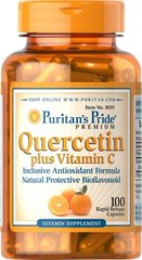 Кверцетин плюс вітамін С, Quercetin Plus Vitamin C, Puritan's Pride, 250 мг / 700 мг, 100 капсул