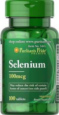 Селен Puritan's Pride (Selenium) 100 мкг 100 таблеток купить в Киеве и Украине